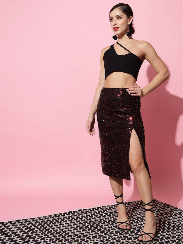 Trend Arrest Women's Sequin Party Skirt